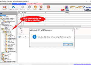 software - OST to PST Recovery 11.0 screenshot