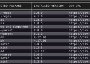 software - OSV-Scanner 1.8.4 screenshot