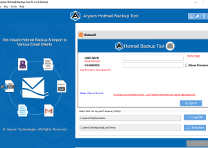 software - Outlook.com Backup Tool 21.4 screenshot