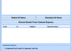 Outlook Download Multiple Emails To Text Files Software screenshot