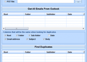 Outlook Duplicate Email Remove Software screenshot