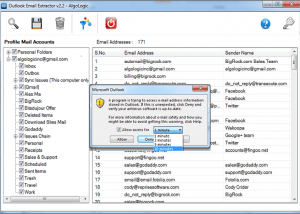 Outlook Email Extractor screenshot