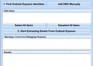 Outlook Extract Email Addresses Software screenshot