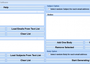 Outlook Generate Emails From Lists Software screenshot