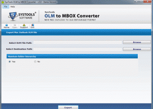 Outlook OLM to MBOX Conversion screenshot