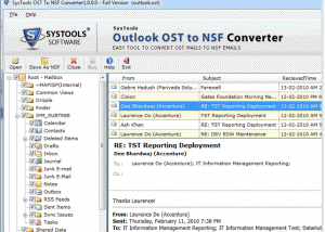 software - Outlook OST to NSF Converter 1.0 screenshot