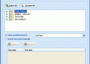 Outlook PST Reporter screenshot