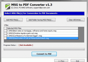 software - Outlook to PDF from MSG 6.0 screenshot