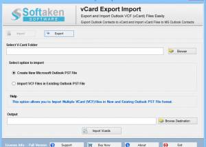 Outlook VCard Export screenshot
