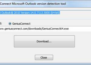 software - Outlook version detection tool 1.1 screenshot