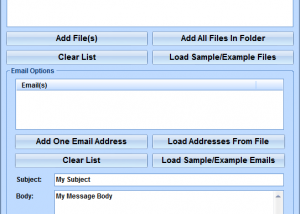 Outlook Zip and Email Files Quickly Software screenshot