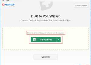 software - OutlookWare DBX to PST Conversion Tool 1.0 screenshot