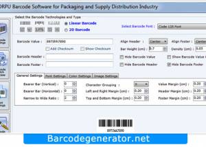 Packaging Barcode Generator Software screenshot