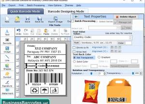 Packaging Barcode Maker Program screenshot