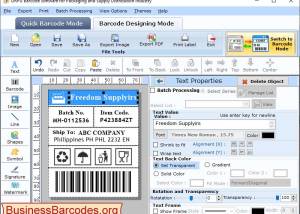 software - Packaging Barcodes Generator Tool 2.7 screenshot