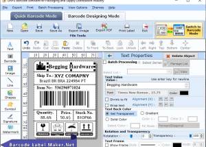 Packaging Label Barcode Generator screenshot