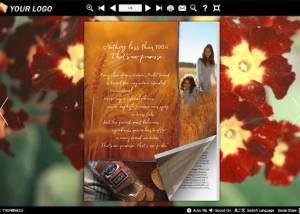 Page Flip Book Close Flower Style screenshot