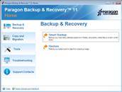 Paragon Backup & Recovery Home screenshot