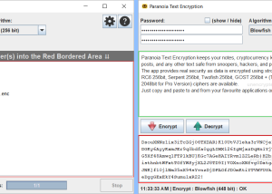 Paranoia File & Text Encryption screenshot