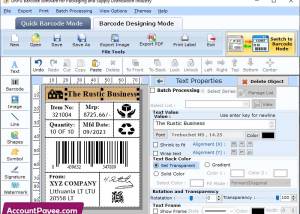 software - Parcels and Luggage Barcode Software 8.6 screenshot