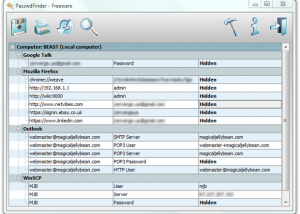 software - PasswdFinder 1.0.0.22 screenshot