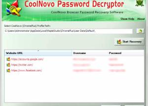 software - Password Decryptor for CoolNovo 4.0 screenshot