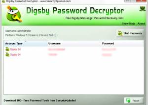 software - Password Decryptor for Digsby 6.0 screenshot