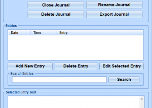 software - Password Protected Journal Software 7.0 screenshot