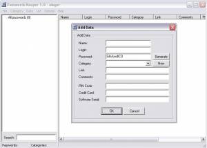 software - Passwords Keeper 1.8 screenshot