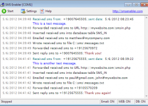 PC SMS Receiver screenshot