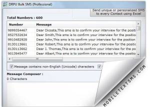 software - PC to Mobile Text SMS 9.2.1.0 screenshot