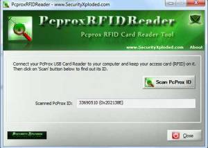 software - Pcprox RFID Reader 3.0 screenshot
