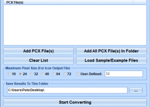 PCX To ICO Converter Software screenshot