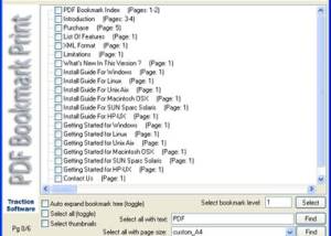 software - PDF Bookmark Print 1.22 screenshot