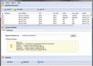 software - PDF Bulk Rename 3.1.0 screenshot