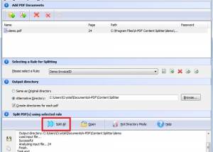 software - PDF Invoice Split 5.7 screenshot