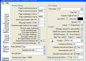 software - PDF Page Numberer 3.04 screenshot