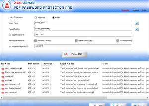 software - PDF Password Protector Pro 4.0 screenshot