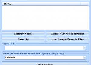 software - PDF Print Multiple Files Software 7.0 screenshot