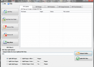 software - PDF Protector, Splitter and Merger PRO 1.0.8 screenshot