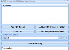 software - PDF Reduce Size Of Multiple Files Software 7.0 screenshot