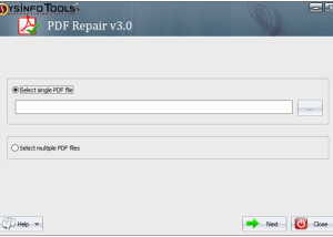 software - SysInfo PDF Recovery Tool 3.0 screenshot