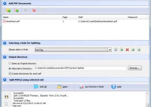 software - PDF Reports Splitter 5.7 screenshot
