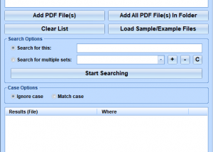 PDF Search In Multiple Files At Once Software screenshot