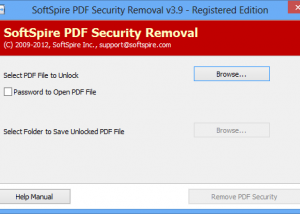 software - PDF Security Removal 3.9 screenshot