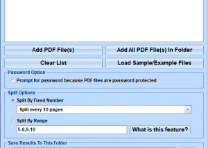 software - PDF Split Multiple Files Software 7.0 screenshot