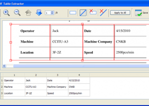 PDF Table Filler screenshot