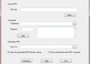 software - PDF Thumbnail Generator 1.7 screenshot