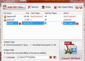 software - PDF to DOC 16.1 screenshot