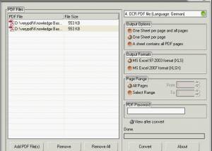 software - PDF to Excel OCR Converter 2.0 screenshot